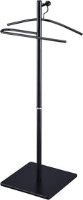Proman Products VL17241 Kumo Freestanding Metal Valet Stand Organizer with Removable Hanger, Trouser Bar, Black, 11.5" W x 11.5" D x 41" H