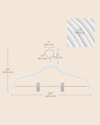 SONGMICS 50-Pack Pants Hangers, 16.7-Inch Long Velvet Hangers with Adjustable Clips, Heavy-Duty, Non-Slip Skirt Hangers, Space-Saving for Pants, Skirts, Coats, Dresses, White UCRF012W50
