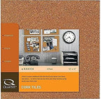 Quartet Cork Tiles, Bulletin Board Cork Panels 12" x 12" x 3/16", Natural, 4 Pack (102)