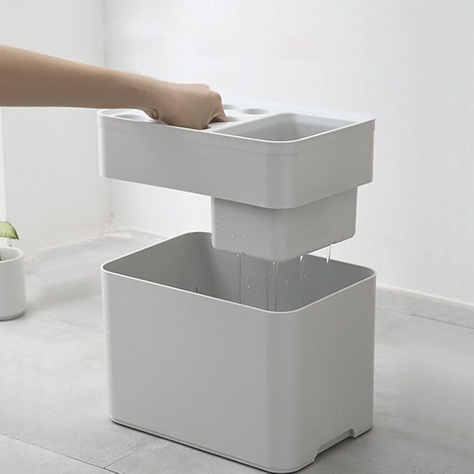 Wall-Mounted Umbrella Stand with Drip Tray Nordic Style Entrance Umbrella Holder for Home and Office Space-Saving Creative Storage Rack Gray Easy to Install and Water-Resistant