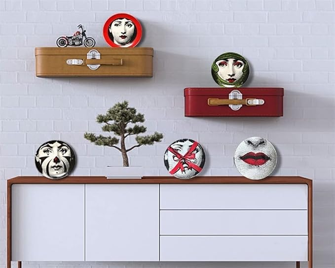 Decorative Plates Handmade Ceramic Ornament for Home&Office Wall Decors (with Hanger) (F5)