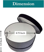 Sarah's Hat Boxes Classic Houndstooth Hat Box – 8.75" x 4.5" (Dia. x Ht.) Handmade in USA – Odorless Non-Toxic Adhesive, Cording Handle – Premium Storage for Hats & Accessories