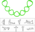 7 Ring Stretch Resistance Exercise Band, Workout Bands Yoga Stretching for Home Fitness, Foot, Leg and Arm Exerciser Stretch Band, Center Workout Walking Exercise