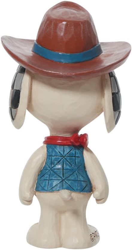 Enesco Peanuts by Jim Shore Snoopy Cowboy Miniature Figurine, 3.44 Inch, Multicolor
