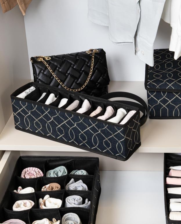Fabric Drawer Organizer – Foldable Cloth Storage Box for Clothes, Closet, and Dresser Organization (Small)