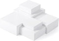 Geelin 6 Pack Acrylic Risers for Display Acrylic Cube Boxes Risers Display Stands with Hollow Bottoms Decorative Stand for Jewelry Candy Table Decor 6 Sizes(White,7 to 12 Inch,Square)