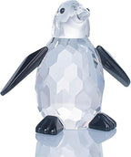 LONGWIN Crytal Cute Penguin Figurines of Glass Collectible Animal Figurines Desk Decoration Ornaments