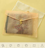 3 Pieces Scarf Storage Bag Beige Encrypted Matte Button Yarn Envelope Silk for Scarf Gifts Organza Clothing Wardrobe Organizer Packaging Bags 10.6 x 14.5 Inches (White)