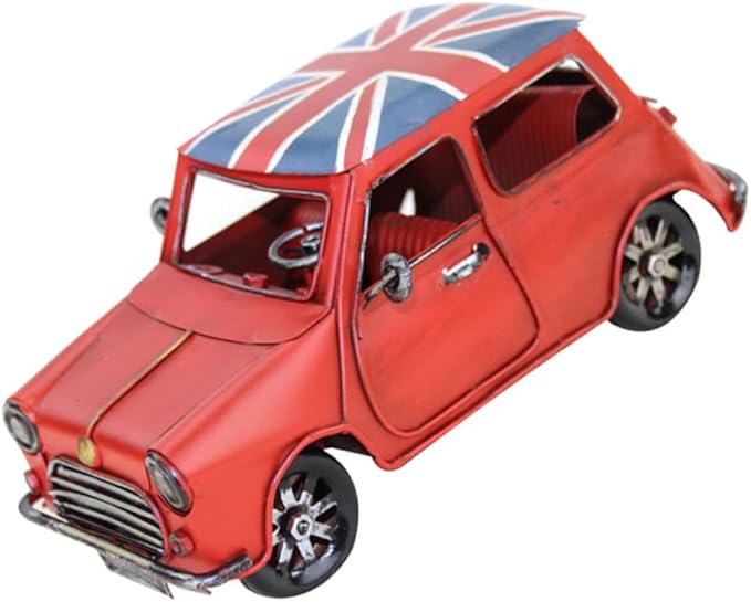 SOLUSTRE Vintage Model Retro Table Decoration Red for Unique Wrought Vehicle Ornament for Collectors and Desk Accessories