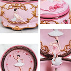 Classical Ballerina Music Box Collectible Mechanical Musical Box with Colorful Lights and Sankyo 18-Note Wind Up Signs of The Girl Heart Gift for Birthday Christmas(Swan Lake)