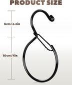 2 Pack Belt Hanger, Belt Hanger for Closet, Rust-Proof Belt Organizer for Closet, Holds Ties, Scarves, hat, Bags & Accessories, Black