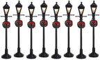 Lemax Christmas Village Gas Lantern Street Lamp Set of 8 Battery Operated (4.5V) - 64500