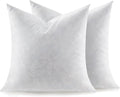 Feather Throw Pillow Inserts Set of 2, Soft Fluffy Square 18 x 18 Inches Decorative Pillow Insert, Feather and Down Filled Euro Pillows
