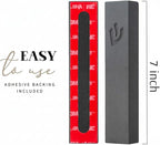 SURI Mezuzah for Door – 7 Inch Dark Gray Concrete Mezuzah Case with Printed Scroll, Self-Stick Jewish Entry Design, Fits a 6 Inch Scroll, Gift Box Included