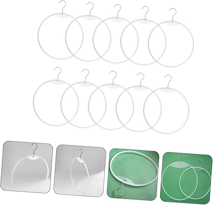10pcs Round Briefs Hanger Rack for Closet Smooth Plastic Organizer for Swimwear Underwear and Scarves and Safe Design