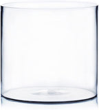 WGV Cylinder Vase, Width 10", Height 10", Clear Wide Large Diameter Flower Glassware, Floral Container, Planter Terrarium for Wedding Party Event, Home Accent Decor, 1 Piece