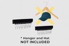 Hat Organizer Holder for Hanger & Room Closet, 1Pack Hat Rack Storage Clips, for Hang Baseball Hats Rack, Ball Caps, Winter Beanie & Accessories, Not Including Hangers & Hats (1PC Black)
