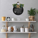 Retro Kitchen Decor,Kitchen Rules Rustic Round Wooden Sign,For Home, Office, Store Or Restaurant
