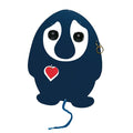 Puffin' Troll Blue/Red Heart Hanging Mobile - 7 Inches - High Quality Plastic - Handmade in Denmark by Flensted