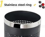 Stainless Steel Umbrella Stand Umbrella Storage Bin Space-Saving Perforated for Home Office Entryways Hotels (C)