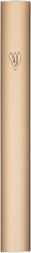A&S Mezuzot Alumium Mezuzah Case in Silver Shin Design Weatherproof Door Mezuza Judaica Art for Home Blessing (Gold, 6 Inches)