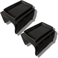 Sofa Armrest Organizer, Couch TV Remote Storage Organizer with Pockets for Recliner Armchair Snacks Glasses Smartphone Magazines Pouch (Black+Black)