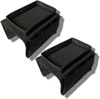 Sofa Armrest Organizer, Couch TV Remote Storage Organizer with Pockets for Recliner Armchair Snacks Glasses Smartphone Magazines Pouch (Black+Black)
