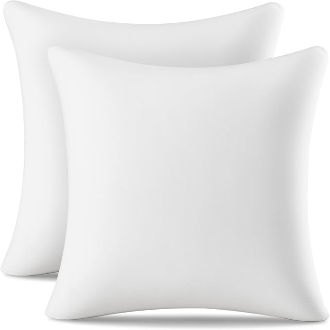 AM AEROMAX 22 ×22 Pillow Insert (Pack of 2) Memory Foam Throw Pillow Insert Sham Square for Decorative Cushion Bed Couch Sofa Without Deform After Longtime Use