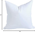 MoonRest® 10x10 Inch Synthetic Down Alternative Square Pillow Insert Form Stuffer for Sofa Shams, Decorative Throw Pillow, Cushion and Bed Pillow Stuffing - Hypoallergenic 10“X 10”