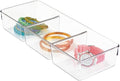 InterDesign Linus Dresser and Vanity Drawer Organizer, 13-inch by 5-inch by 2.25-inch, Clear
