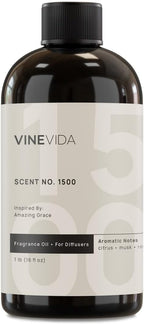 VINEVIDA [16 Fl Oz] Scent NO. 1500 Fragrance Oil for Cold Air Diffusers, Aromatic Notes of Citrus Musk Rose, Essential Oils for Diffuser Oil Refill & Air Freshener Room Spray