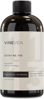 VINEVIDA [16 Fl Oz] Scent NO. 1113 Fragrance Oil for Cold Air Diffusers, Aromatic Notes of Vanilla, Lavender, Smokey & Woodsy Notes Essential Oils for Diffuser Oil Refill & Air Freshener Spray
