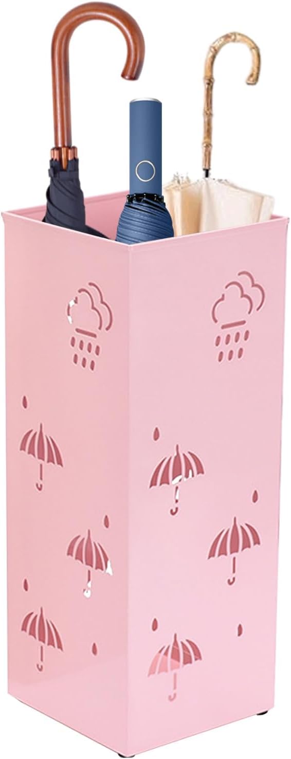 Stylish Space-Saving Umbrella Stand | Stainless Steel Entryway Umbrella Holder | Geometric Design for Long, Folding, and Walking Umbrellas