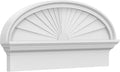 30" W x 14-3/8"H x 2-3/4"P Elliptical Sunburst Architectural Grade PVC Combination Pediment
