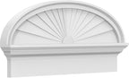 30" W x 14-3/8"H x 2-3/4"P Elliptical Sunburst Architectural Grade PVC Combination Pediment