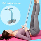 Abdominal Trainer, Sit-Up Training Equipment, 6 Tubes Fitness Elastic Pull Rope, Tension Rope Pull Up Pilate Foot Pedal Resistance Band Workout Tool Ab Shaper