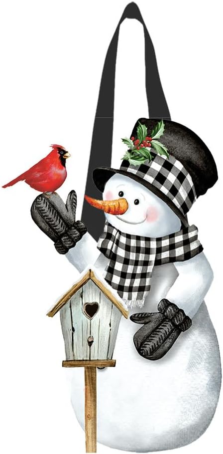 Briarwood Lane Checkered Snowman Wood Door Hanger