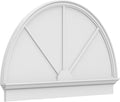 54"W x 33-3/4"H x 2-3/4"P Half Round 3 Spoke Architectural Grade PVC Combination Pediment