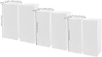 6 PCS Display Pedestal Stand, Metal Display Pedestal Stands Decoration Cube Sculpture Displays Column Square Displays Stands Pillars for Wedding Party Baby Shower Birthday (White, 6PCS)
