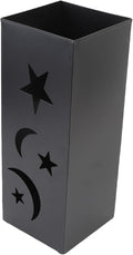Brrnoo Metal Umbrella Holder with Star Moon Design, Tall Entryway Stand for Home Hotel, Large Capacity Storage Rack Organizer Bin