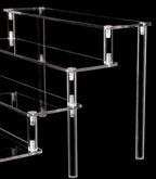 Acrylic Display Risers,Clear Risers Perfume Organizer Stand, 3 Tiered Cupcake Shelf Stand Holder,11.8 Inch,DIY