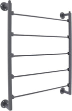 Scarf Organizer Wall Mounted, 5-Tier Scarf Display Rack, Metal Spiral Scarf Holder Belt Pants Hijab Hanger for Clothing Retail Store Home, 23.6" x 3.9" x 29.5"(Black)