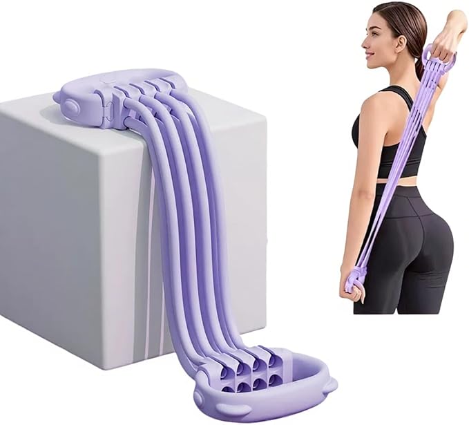 Resistance Bands with Handles - 8 Tube Adjustable Figure 8 Exercise Bands Set for Women & Men, Heavy Duty Workout Bands for Home Gym, Physical Therapy, Strength Training & Full Body Fitness