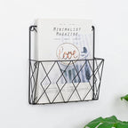 Iron Wire Collection For Case Wall Mount File Holder Metal Magazine Organizer Holder Home School Dorm Organizer Supplies Wall Magazine Holder Rack Gold Metal Clear For Bathroom