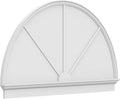 72"W x 42-3/4"H x 2-3/4"P Half Round 3 Spoke Architectural Grade PVC Combination Pediment