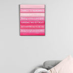 Inspirational Pink Wall Art Decor, Preppy Motivational Room Sign, Pink Positive Canvas Posters Art Work for Home Office Bedroom Living Room Kitchen Bathroom (11.5 X 15 Inches, Framed)