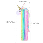 Basumee Unicorn Hair Bow Holder for Girls Wall Hanging Decor and Baby Hair Clip Hanger Organizer, Rainbow