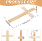 HOBBIESAY Hanging Cross for Wall 11.8 Inch Wooden Hanging Cross Decoration Crucifix Crosses Handmade Wood Wall Decor Crosses Ornament for Home Christian Weddings Party Gift