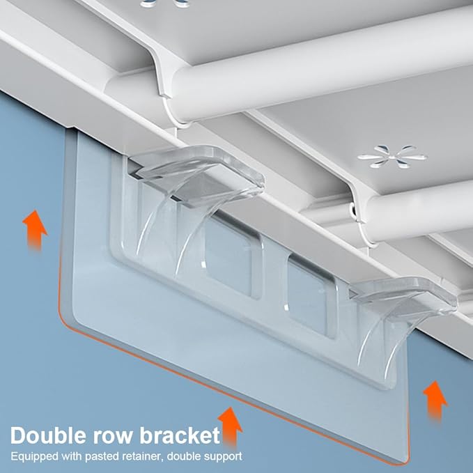 iayokocc Expandable Closet Tension Shelf Rod, Adjustable Metal Storage Rack,DIY Organizer Divider Separator for Cabinet Wardrobe Cupboard Kitchen Bathroom(Size:38-60cm)