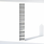 Furinno PASIR 10-Tier Closet Organizers and Storage, Open Shelf, Storage Organizer, 12-Inch Width, for Closet, Bedroom, White